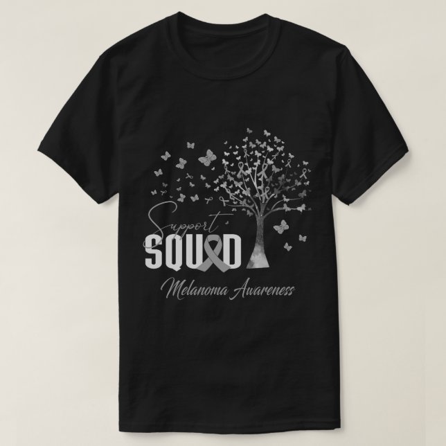 Stödruta för Melanoma-medvetenhet T Shirt (Design framsida)
