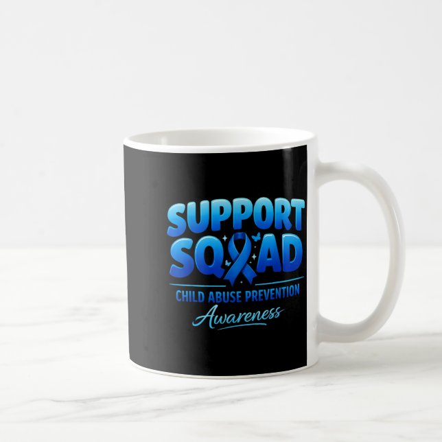 Stödteam Barnförebyggande Medvetenhet Blå Kaffemugg (Höger)