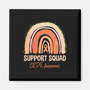 Stödteam CRPS-medvetenhet Rainbow Orange Band Magnet