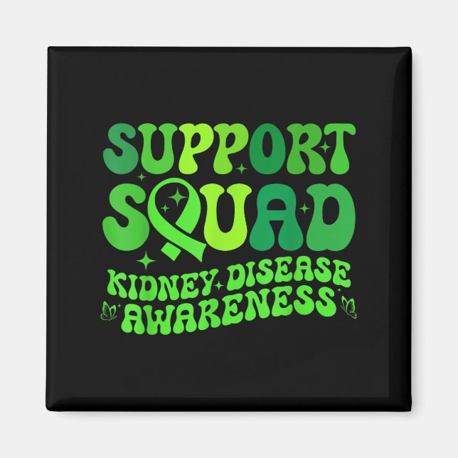 Stödteam Grönt PKD Njursjukdom Band Magnet (Framsidan)