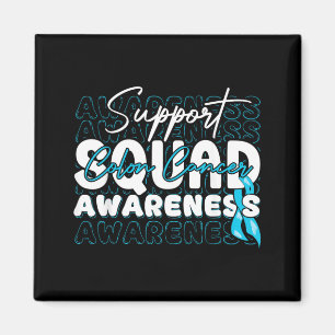 Stödteam Koloncancer Medvetenhet Teal Band Magnet