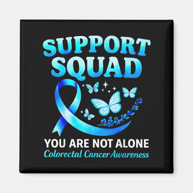 Stödteam Kolorektal cancermedvetenhet Blå Magnet (Framsidan)