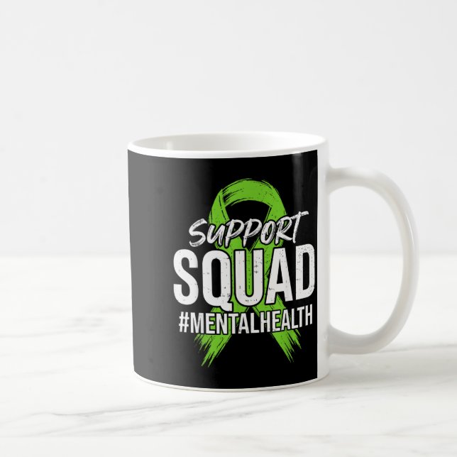 Stödteam Mental Hälsomedvetenhet Grön Band Kaffemugg (Höger)