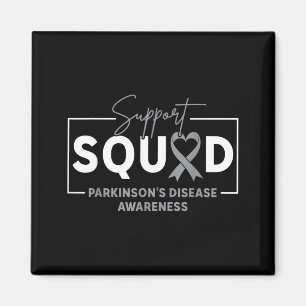 Stödteam Parkinsons Sjukdom Medvetenhet Grå Magnet