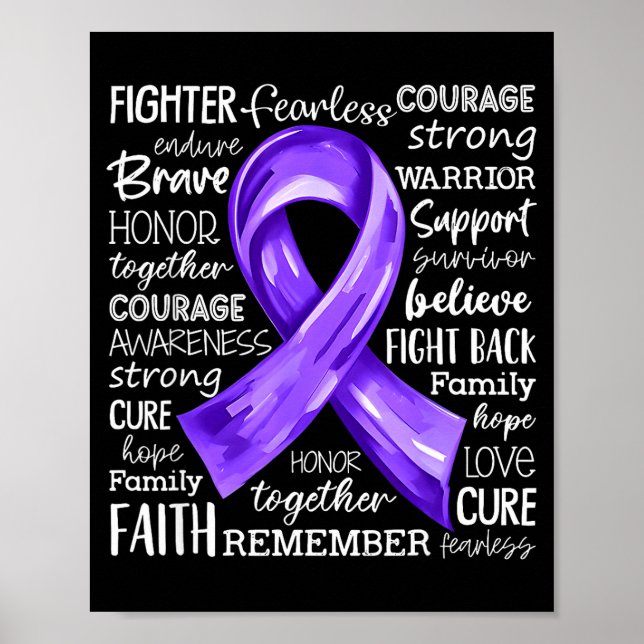 Stödtropp lupus medvetenhet månad fighter lila poster (Framsidan)
