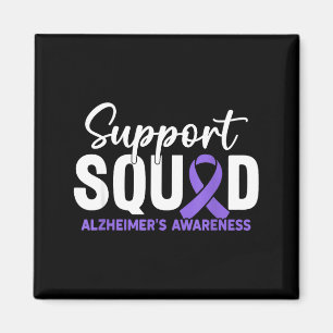Stödtrupp alzheimers medvetenhet lila band magnet