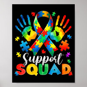 Stödtrupp Autism Medvetenhet Familjeoutfits Män Poster