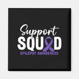 Stödtrupp epilepsi medvetenhet lila band magnet