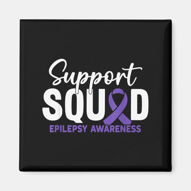 Stödtrupp epilepsi medvetenhet lila band  magnet (Framsidan)