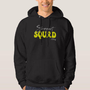 Stödtrupp Fetma Medvetenhet Gul Band Hoodie