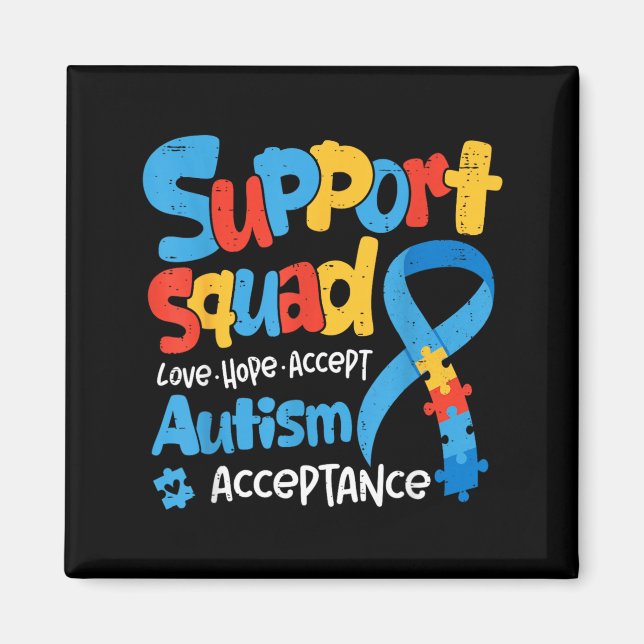 Stödtrupp för lärare Barn Autism Medvetenhet Magnet (Framsidan)