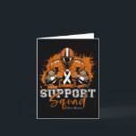 Stödtrupp Fotboll Orange Band Leukemi Medvetande Kort<br><div class="desc">Stöd Squad Fotboll Orange Band Leukemi Medvetande</div>