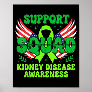 Stödtrupp Grön Band Kidney Disease Poster