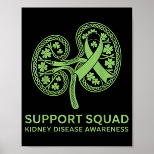 Stödtrupp Grön Band Kidney Disease Poster