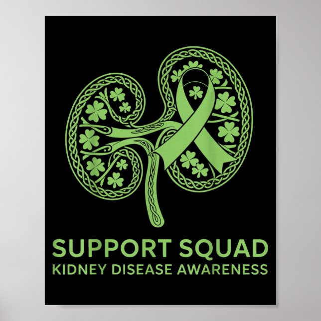 Stödtrupp Grön Band Kidney Disease Poster (Framsidan)