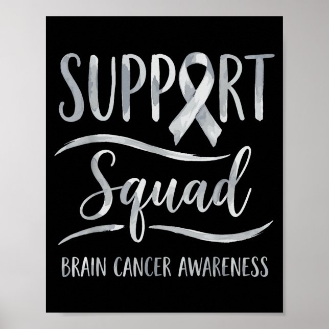 Stödtrupp hjärntumör medvetenhet hjärncancer  poster (Framsidan)