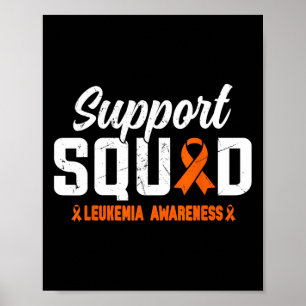 Stödtrupp Leukemi Blodcancer Medvetenhet Oran Poster