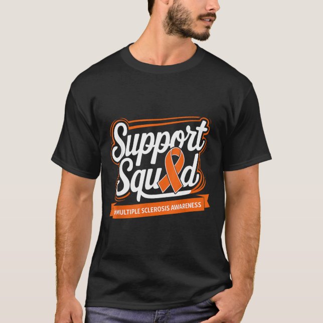 Stödtrupp Multipel skleros Medvetenhet Orange  T Shirt (Framsida)
