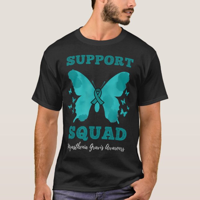 Stödtrupp Myasthenia Gravis T Shirt (Framsida)