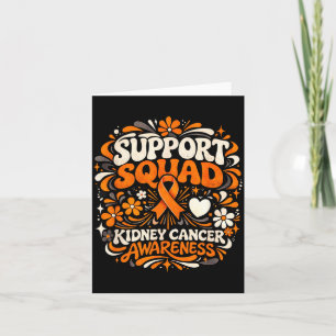 Stödtrupp njurcancer medvetenhet orange kort