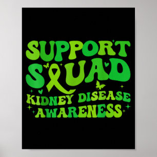 Stödtrupp Njurmedvetenhet CKD Grön Poster