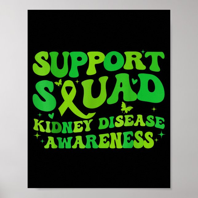 Stödtrupp Njurmedvetenhet CKD Grön Poster (Framsidan)