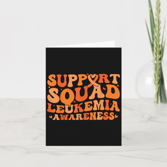 Stödtrupp Orange Band Leukemi Blodcancer  Kort (Framsida)