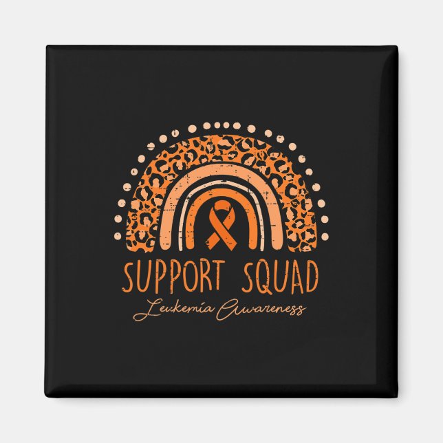 Stödtrupp Orange Band Leukemi Blodcancer  Magnet (Framsidan)