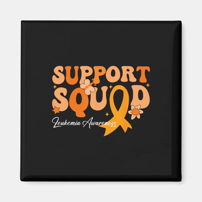 Stödtrupp Orange Band Leukemi Blodcancer  Magnet (Framsidan)