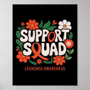 Stödtrupp Orange Band Leukemi Blodcancer Poster