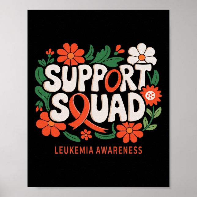 Stödtrupp Orange Band Leukemi Blodcancer  Poster (Framsidan)