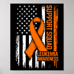 Stödtrupp Orange Band Leukemi Blodcancer Poster