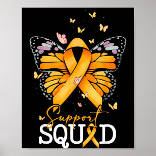 Stödtrupp Orange Band Multiple Skleros Medvetenhet Poster