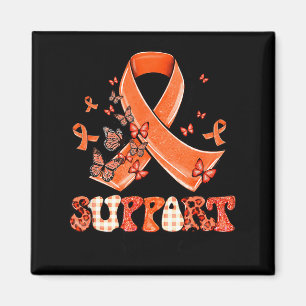 Stödtrupp Orange Band Rosett Fjäril Multipel Skler Magnet