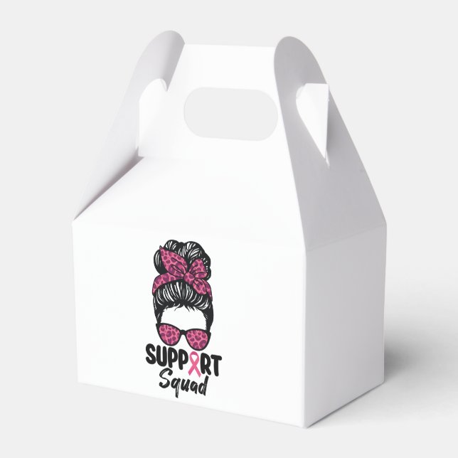 Stödtrupp Rufsigt tofs rosa krigare bröstcancer Presentaskar (Framsidan Sidan)