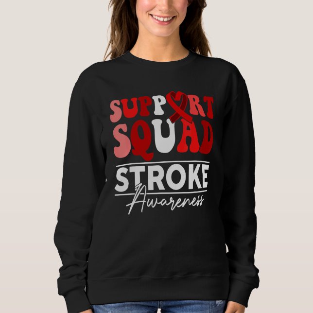 Stödtrupp Solros Hår Stroke Medvetenhet T Shirt (Framsida)