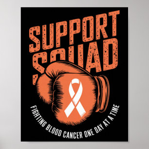 Stödtrupp som bekämpar blodcancer medvetenhet Oran Poster