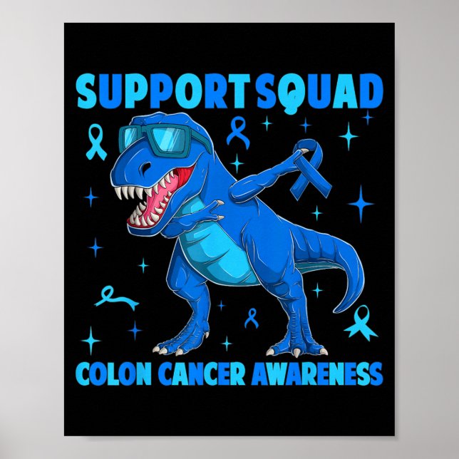 Stödtrupp T-Rex Dinosaurie Koloncancer Poster (Framsidan)
