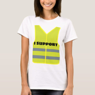 Stödutformning för gultens väst t shirt