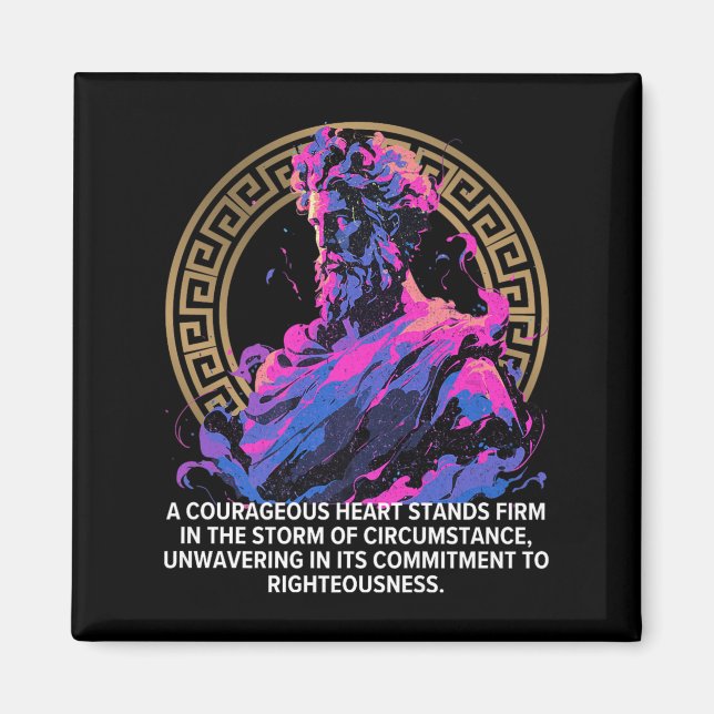 Stoffilosofi Epic Gamle Grekiska Stoicism Inspirat Magnet (Framsidan)