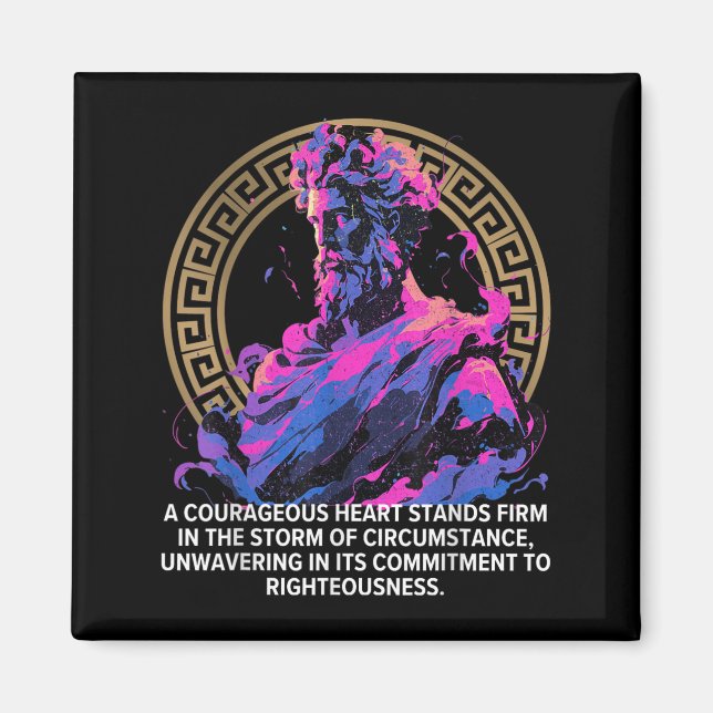 Stoffilosofi Epic Gamle Grekiska Stoicism Inspirat Magnet (Framsidan)