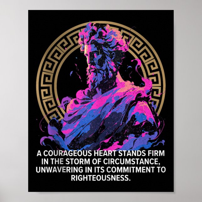 Stoffilosofi Epic Gamle Grekiska Stoicism Inspirat Poster (Framsidan)