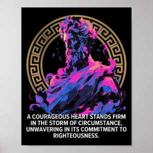 Stoffilosofi Epic Gamle Grekiska Stoicism Inspirat Poster