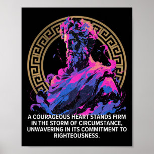 Stoffilosofi Epic Gamle Grekiska Stoicism Inspirat Poster