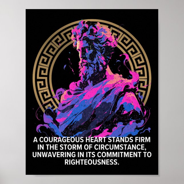 Stoffilosofi Epic Gamle Grekiska Stoicism Inspirat Poster (Framsidan)