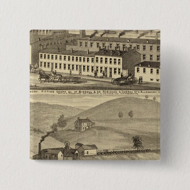 Stoftgjuterier, monteringsbutiker knapp (Framsida)