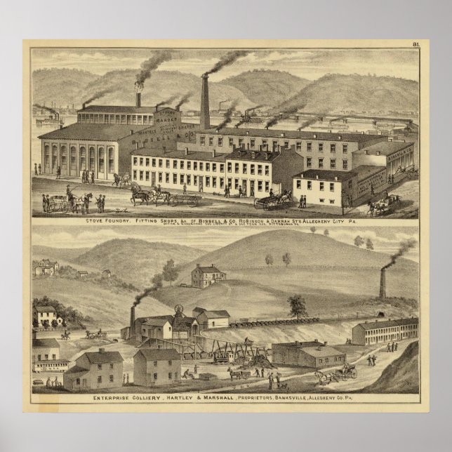 Stoftgjuterier, monteringsbutiker poster (Framsidan)