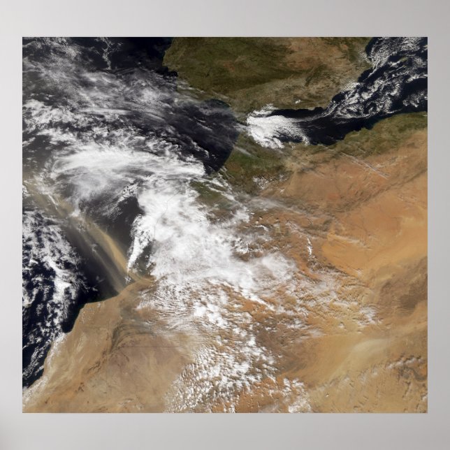 Stoftmassor utanför Marockos kusten Poster (Framsidan)