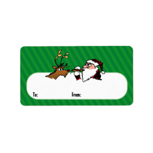 Stogie Lighting Santa Presentetiketter Adressetikett