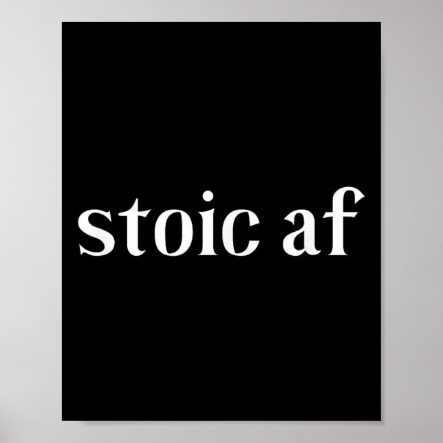 Stoic Af Roman Stoicism Gift, Ancient Zeno Cicero Poster (Framsidan)